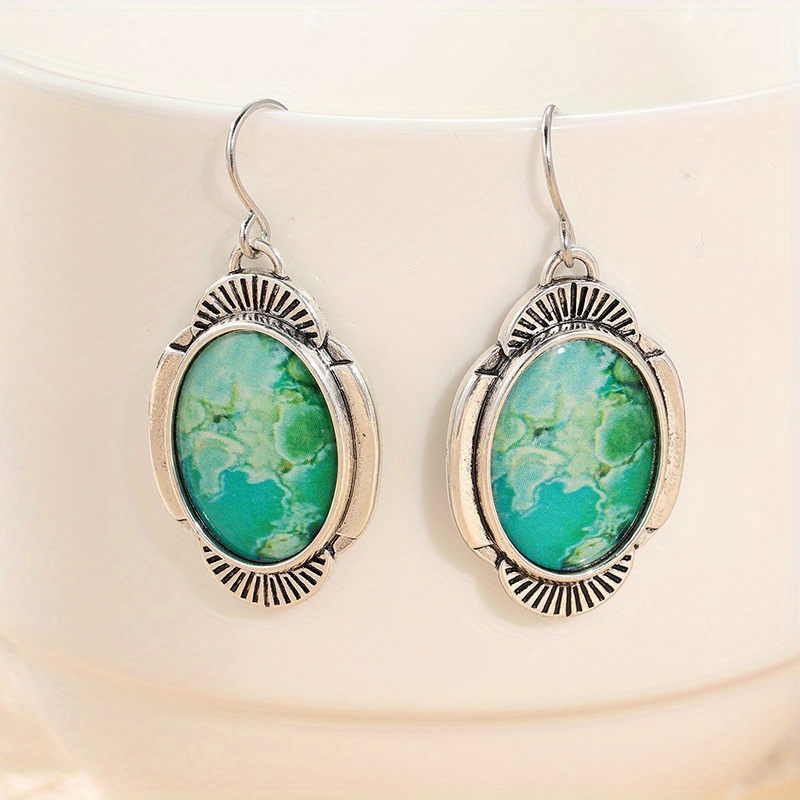 Bohemian Anti-allergy Silvery Color Drop Hook Earrings